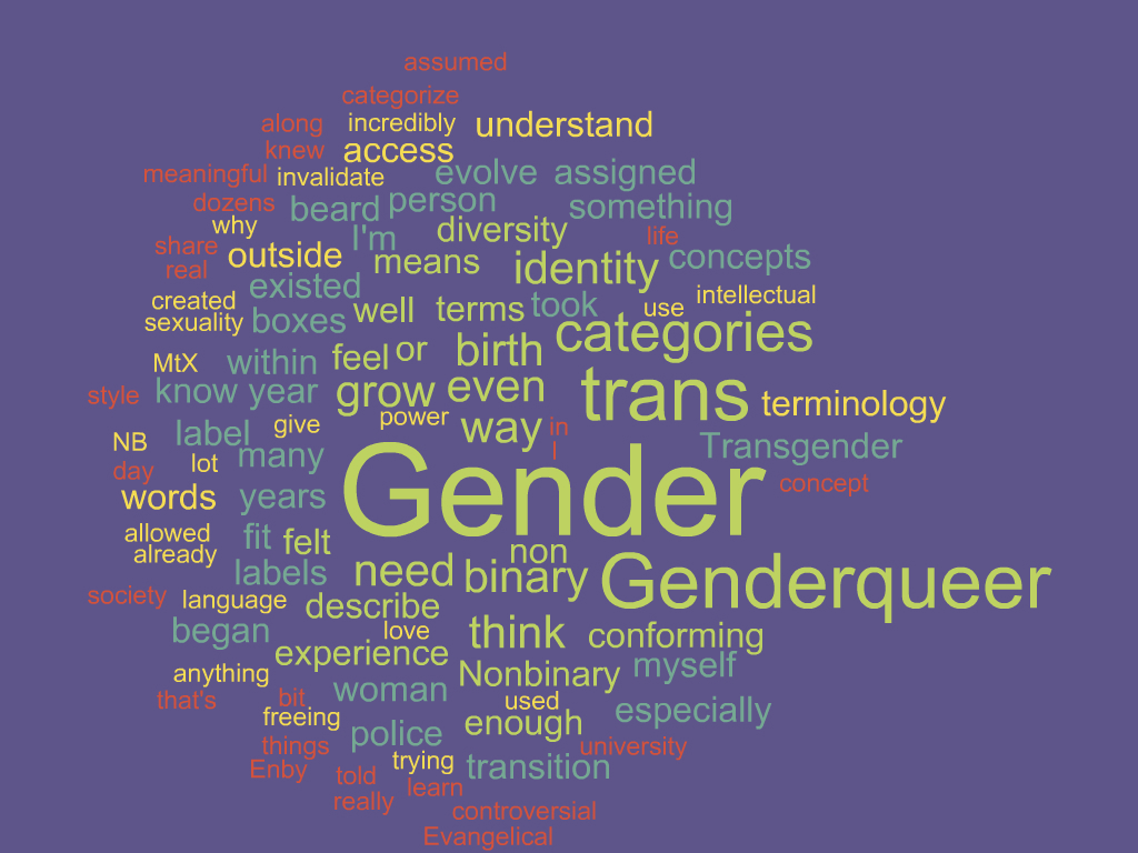 Gender terms cloud